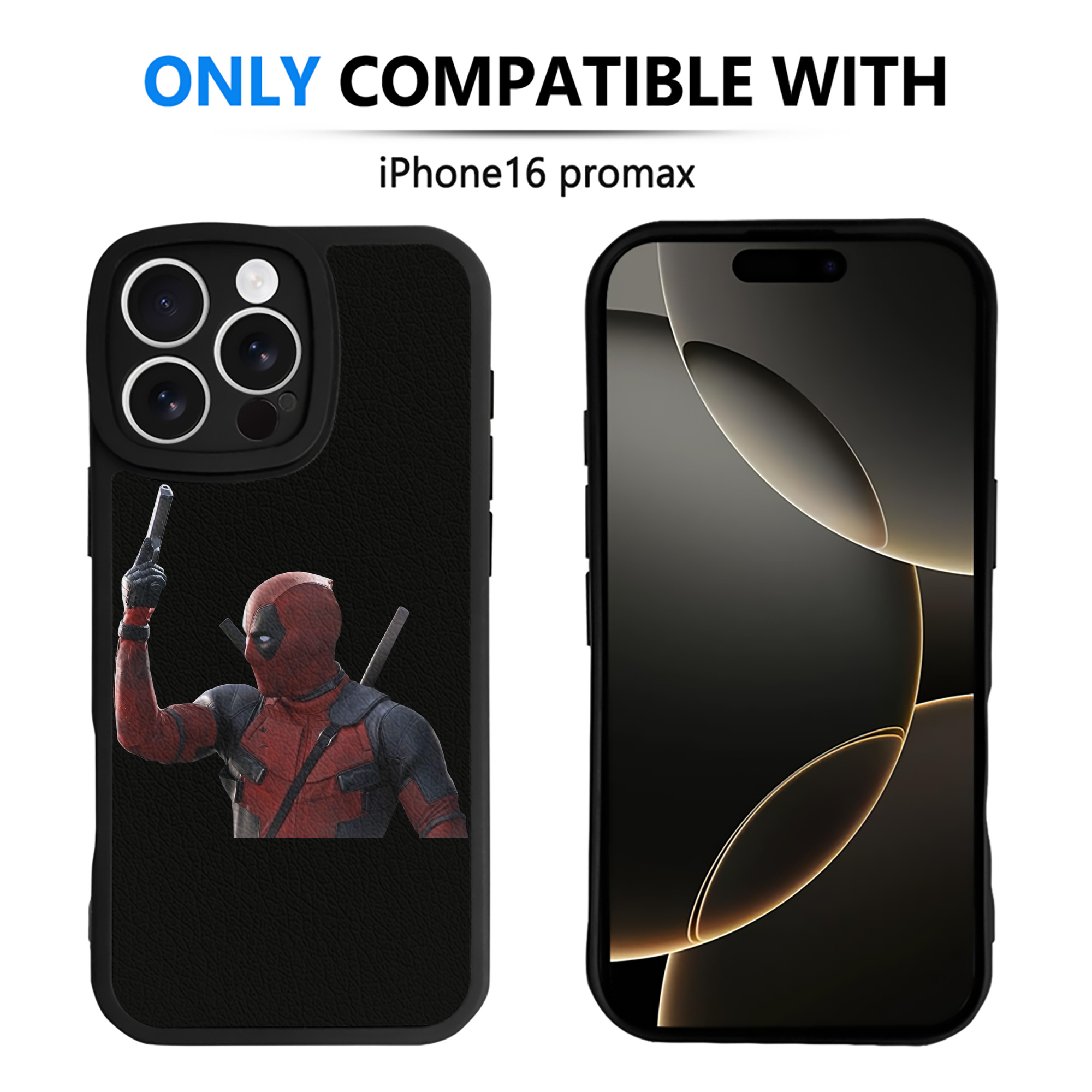 （画像用） Deadpool デッドプール 【iPhone 16シリーズ対応】シリコンスマホケース（レザー調） 材質：シリコン